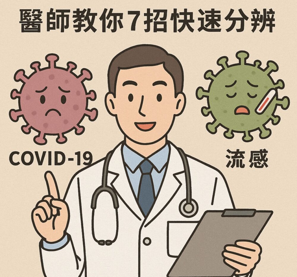 新冠或流感？醫師教你7招快速分辨